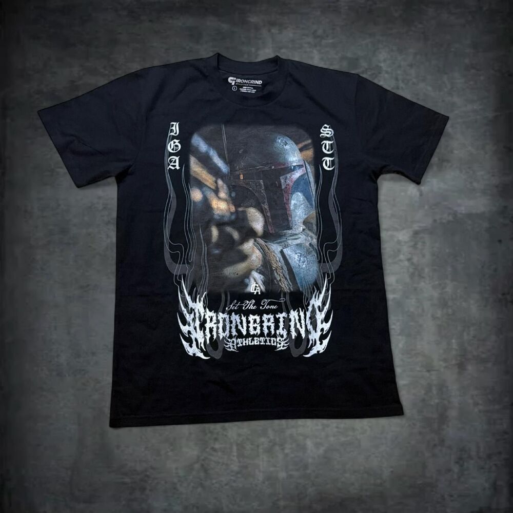 IronGrind Star Wars Boba Fett Black T-shirt - Picture 1 of 4